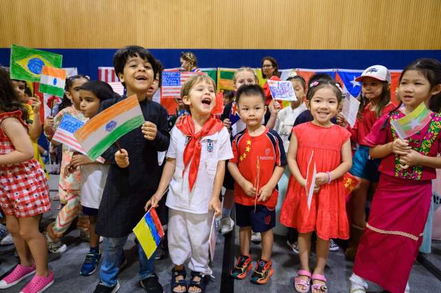 Preschoolers Participating in the International Fiesta Event 2023 | Stamford American International School